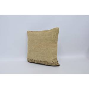 16x16 Beige Laine Kantha Patchwork Oreiller De Luxe Vintage Floral Tissé Coussin pour Literie Plancher Rustique Carré 18x18 Floral - Product Image 4