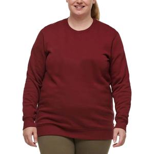 2025 nueva sudadera de algodón al por mayor para mujer con tacto Extra suave para ropa cómoda con cuello redondo sudaderas transpirables para mujer - Product Image 1
