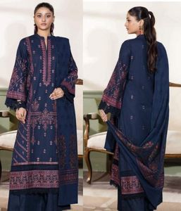 Bộ đồ thêu cao cấp SSumaira Collection JOHRA gồm 3 món với khăn choàng Jacquard Banarsi và quần nhuộm màu. - Product Image 4