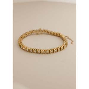 Pulsera de tenis vintage de 4.5 quilates con diseño de barra, elegante y con estilo - Product Image 1