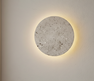 Travertine Wabi Sabi Sconce <b>Light</b> Fixture Wall Lamp Natural Stone Texture Modern Minimalist For Hotel Villa Lighting - Product Image 1