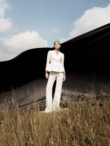 กางเกงบาน SILAS คลาสสิกกางเกงสตรีบานสีขาวยางและกางเกงเอวสูงกางเกงสตรีราคาโรงงานผลิตในเวียดนาม - Product Image 2