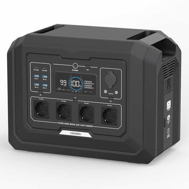 SOUOP S1 2000W Fast Charging Outdoor Camping Portable Solar Generator 1024Wh LiFePO4 Battery Home UPS Portable Power Station