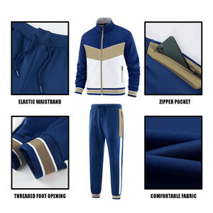 Chándales de colores personalizados para hombre, conjunto de 2 piezas, chaqueta y pantalones de chándal con cremallera para hombre, chándales, ropa deportiva, conjuntos de Jogger de entrenamiento, venta al por mayor - Product Image 5