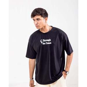 ผ้าฝ้าย100% ผ่านการออกแบบเสื้อเปลวไฟที่มีรูปแบบที่ไม่ซ้ำกัน - Product Image 4