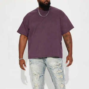 Fabricante personalizado de los hombres de la camiseta recortada de hombro caído de algodón de peso pesado de gran tamaño Boxy Fit al por mayor - Product Image 3