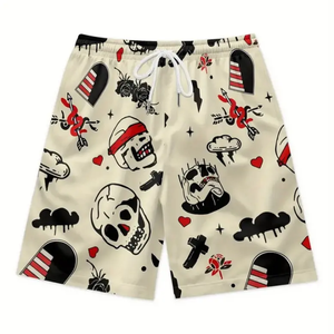 Nueva sublimación personalizada estética Casual gimnasio desgaste hombres verano deporte poliéster pantalones cortos Streetwear baloncesto correr malla pantalones cortos - Product Image 4