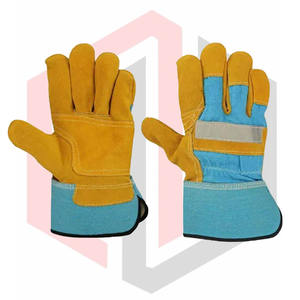 Guantes de protección laboral de cuero antiquímico de buena calidad resistentes al desgarro y transpirables personalizables - Product Image 1