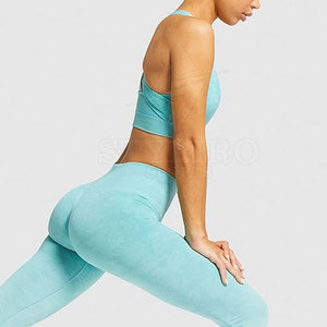 Vêtements de fitness femmes Yoga léger personnalisé extérieur ensembles sans couture blanc Sport Legging et soutien-gorge Yoga ensemble - Product Image 3