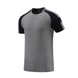 T-shirt de sport pour homme, séchage rapide, en soie glacée, élastique, ample, pour la course à pied, les sports de loisirs, manches courtes pour adultes - Product Image 4