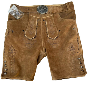 Trachten Kurz Lederhose/Trachten pantalon bavarois personnalisé Lederhosen cuir véritable Lederhose court pour hommes - Product Image 1