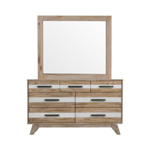 SOHO Collection Space Saving Bedroom Storage Furniture With Matching Framed Mirror <b>Wooden</b> <b>Dresser</b> 7 drawers and mirror - Product Image 2