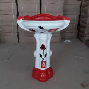 Big Sterling Vitrosa Pedestal and Round Wash Basin Set - Ceramic Sanitary Ware for Home Use in Iraq and Tanzania - Product Image 2