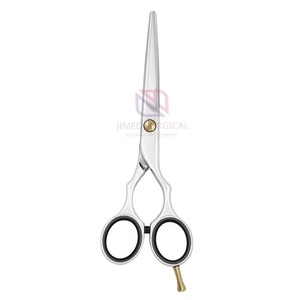 Ciseaux de barbier en acier inoxydable de qualité supérieure, repose-doigts réglable en or, réutilisables, de haute qualité, tranchants et émoussés pour couper les cheveux - Product Image 4