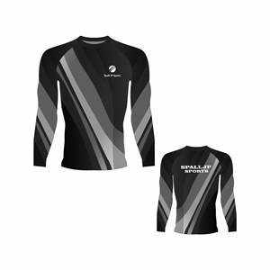 Custom Printed Protection Rash Guard for Men UPF 50+ Long Sleeves Jiu Jitsu <b>Rashguard</b> <b>BJJ</b> MMA Compression Shirt - Product Image 1