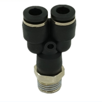 Px Y Type filetage mâle raccord en té en plastique connexion rapide raccords d'air One Touch raccords de tuyau d'air pneumatiques