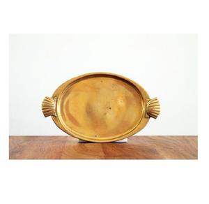 Plateau de service en bronze antique gravé, vente chaude, nouveau design élégant, plateau de service à fruits fantaisie, prix de gros, plateau de bonne qualité - Product Image 3