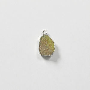 Natural Unakite Gemstone Pendant Sterling Silver Electroplated Rough Stone for Necklace Jewelry Making Fashion Pendants <b>Charms</b> - Product Image 1
