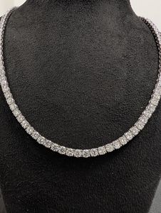 Collar de tenis con diamantes redondos de 20.00 quilates DEF VS cultivados en laboratorio en oro de 14 quilates para fiesta de compromiso - Product Image 4