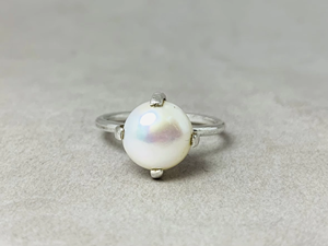 Fashion Jewelry Simple Freshwater Pearl <b>Ring</b> Dainty 925 Sterling Silver <b>Ring</b> for Women Gifts - Product Image 2