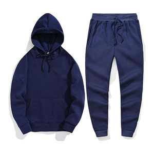 Ensemble de jogging 2 pièces athlétique à imprimé réfléchissant pour hommes, survêtement d'hiver en polyester de sport décontracté pour hommes - Product Image 2