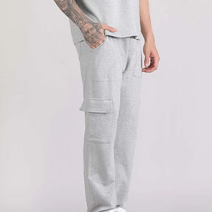 Ensemble T-shirt et pantalon en coton pour homme, style simple et unique, cordon de serrage, ensemble décontracté pour homme - Product Image 4