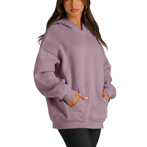 Sudadera con capucha de algodón 100% para mujer, nuevo diseño, ropa de calle 2025, cuello liso con capucha y logotipo personalizado para invierno - Product Image 4