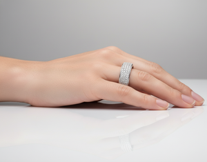 Anillos de Diamantes Redondos para Mujer, Diamantes Naturales y Cultivados en Laboratorio - Product Image 4
