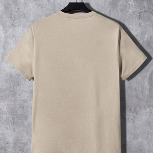 ชุดกางเกงขาสั้นลำลองสำหรับผู้ชายเสื้อยืดแขนสั้น + กางเกงขาสั้นสีพื้นชุดสั้นแฟชั่นสำหรับผู้ชาย - Product Image 4