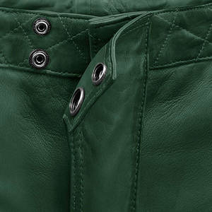 กางเกงหนังผู้ชายสีพื้นคุณภาพดีขายดี ผู้จัดจำหน่ายที่ดีที่สุด ขายส่งจำนวนมาก ทรงตรง ความยาวปานกลาง - Product Image 4