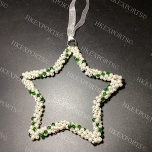 Adornos colgantes con cuentas de Navidad Multicolor hechos a mano, decoraciones festivas para árboles de vacaciones, regalos de decoración del hogar de temporada hechos a mano - Product Image 2