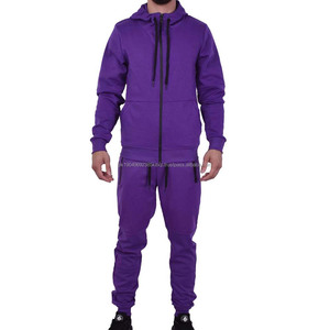 2025 pleine fermeture éclair Style printemps automne hommes athlétique sport survêtement décontracté 2 pièces couleur unie à capuche survêtement hommes survêtement ensemble - Product Image 6