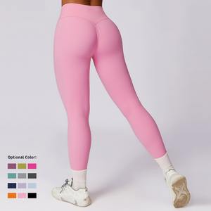 Leggings de Yoga de Alta Calidad para Mujer con Logotipo Personalizado al por Mayor, Pantalones de Spandex de Cintura Alta, Leggings Deportivos para Gimnasio y Correr - Product Image 2