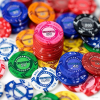 Jeu de jetons en céramique personnalisés Jetons de poker 10 grammes acceptés pour une utilisation au casino Matériau écologique personnalisé