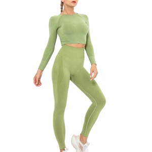 Conjuntos Deportivos para Mujer, Ropa Deportiva sin Costuras para Gimnasio, Fitness, Yoga, Conjuntos de Ropa Deportiva Activa, Conjuntos de Yoga para Mujer - Product Image 1