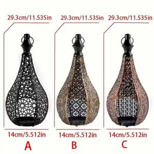 Elegante Farol Negro Perfecto para Decoración Festiva, Decoración de Hogar de Lujo, Hoteles, Restaurantes y Configuraciones de Fotografía, de la India - Product Image 6