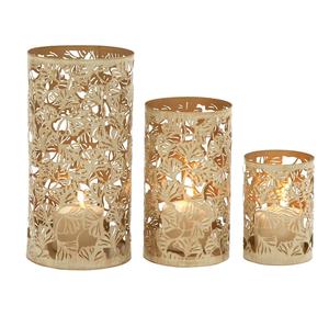 Porte-bougie votif en métal de style antique, fer doré noir, pour la décoration de la maison, de la table de Noël, bougie votive - Product Image 4