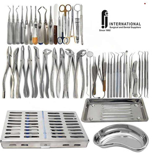 Juego de instrumentos quirúrgicos dentales certificados CE de acero inoxidable Manual de alta calidad, 77 Uds., instrumentos de extracción de cirugía Oral - Product Image 5