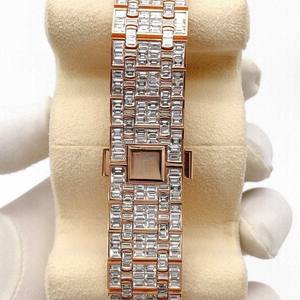 นาฬิกาโครโนกราฟแบบกลไกอัตโนมัติ ประดับเพชรโมอิสซาไนต์ทรงบาแก็ตต์ สไตล์คลาสสิก ดีไซน์ฮิปฮอป สำหรับผู้ชาย ราคาประหยัด - Product Image 6