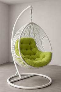 Fácil de plegar, peso ligero, pequeño volumen, columpios de ratán para Patio, silla de mimbre colgante de huevo - Product Image 2