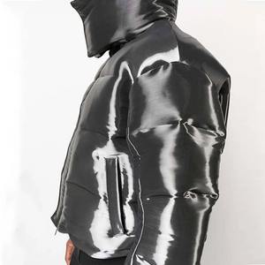 Tendance en gros personnaliser en nylon réfléchissant hommes métallique personnalisé hivers logo de manteau à bulles pour brillant - Product Image 5