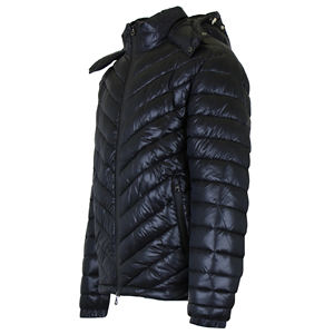 Veste matelassée unisexe de haute qualité personnalisée avec logo personnalisé Veste matelassée à capuche avec fermeture éclair pour l'hiver compressible - Product Image 2