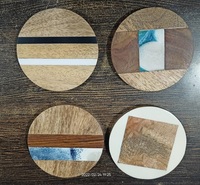 Sous-verre en bois au design exceptionnel pour la maison, le bar, l'hôtel – Qualité supérieure, écologique, style minimaliste, idéal pour Halloween