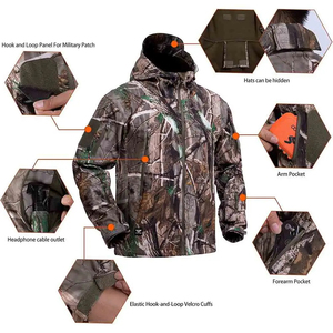 Vestes de chasse de haute qualité avec manches longues en cuir de vache, vente chaude, vêtements d'hiver élégants personnalisés, vestes de chasse pour hommes - Product Image 2