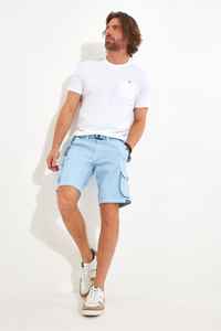 Short décontracté élégant léger 100% coton pour hommes Conceptions solides durables Respirant Coupe confortable Écologique Teint uni - Product Image 5
