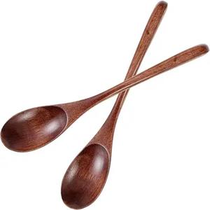 Juego de cubiertos de cuchara de madera de mango largo respetuoso con el medio ambiente Juego de utensilios de cocina Juego de cucharas de madera del exportador indio - Product Image 2