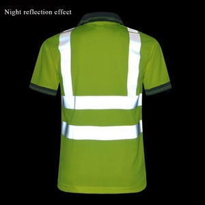 High Quality Polyester Cotton Work Polo Shirt Customizable Pockets Comfortable Hi Vis Uniform Waterproof Reflective Safety - Product Image 5