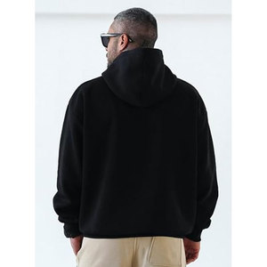 Hip Hop Vintage Streetwear Casual manga larga Tops calidad Color sólido personalizado otoño cálido polar sin cuerda Streetwear Sudadera con capucha - Product Image 5