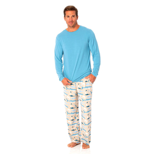 Ensemble de pyjama en satin de coton 100% respirant à manches longues imprimé sur mesure de couleur claire pour hommes Vêtements de nuit pour grands garçons du Pakistan - Product Image 2
