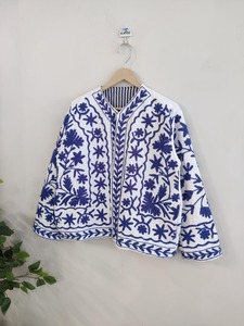 Đầy Màu Sắc Dân tộc Suzani Thêu Áo Khoác Bông Bông Áo Khoác Cho Mùa Đông Mặc Tay Thêu Áo Khoác Ngắn - Product Image 4